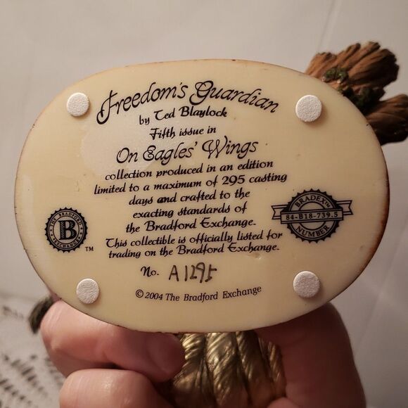 Bradford Exchange "Freedom's Guardian" from On Eagle's Wings Collection Statue - Picture 8 of 8